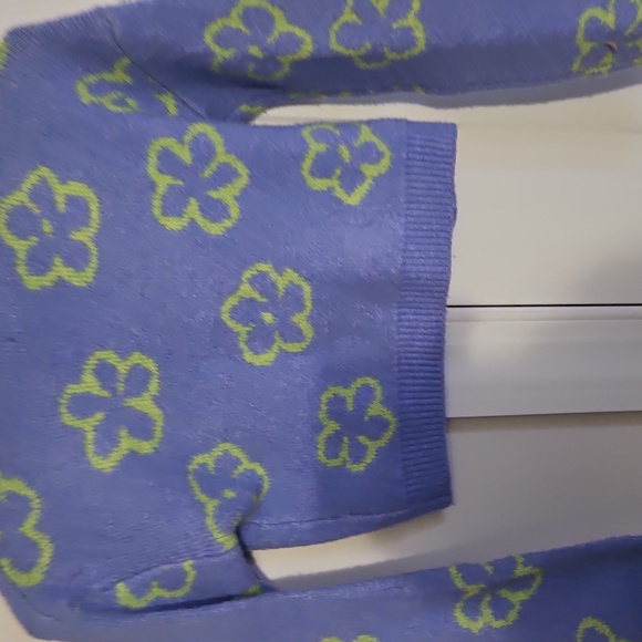 Art Class Blue and Green Floral Cardigan - Picture 2 of 2